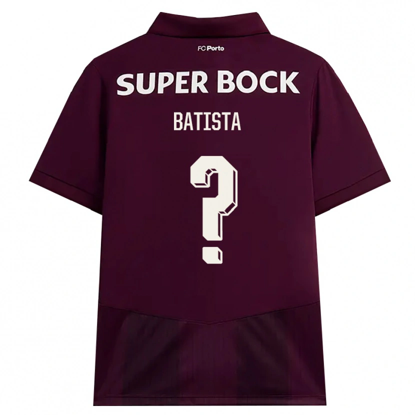 Danxen Kinderen Fábio Batista #0 Bordeauxrood Wit Uitshirt Uittenue 2026/27 T-Shirt
