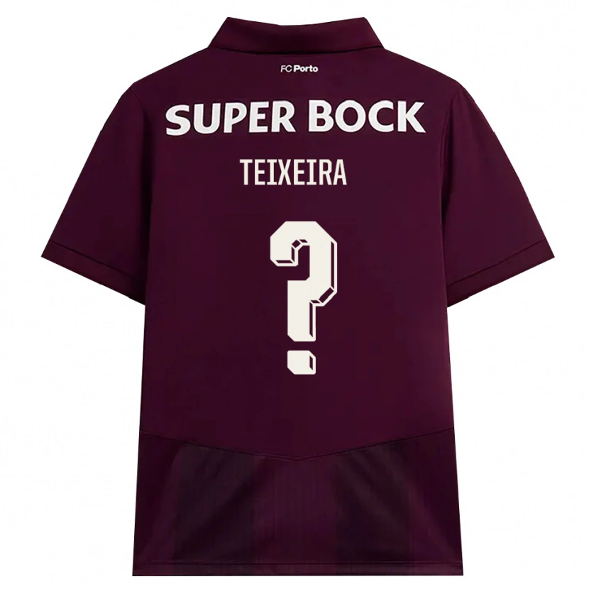 Danxen Kinderen Gonçalo Teixeira #0 Bordeauxrood Wit Uitshirt Uittenue 2026/27 T-Shirt
