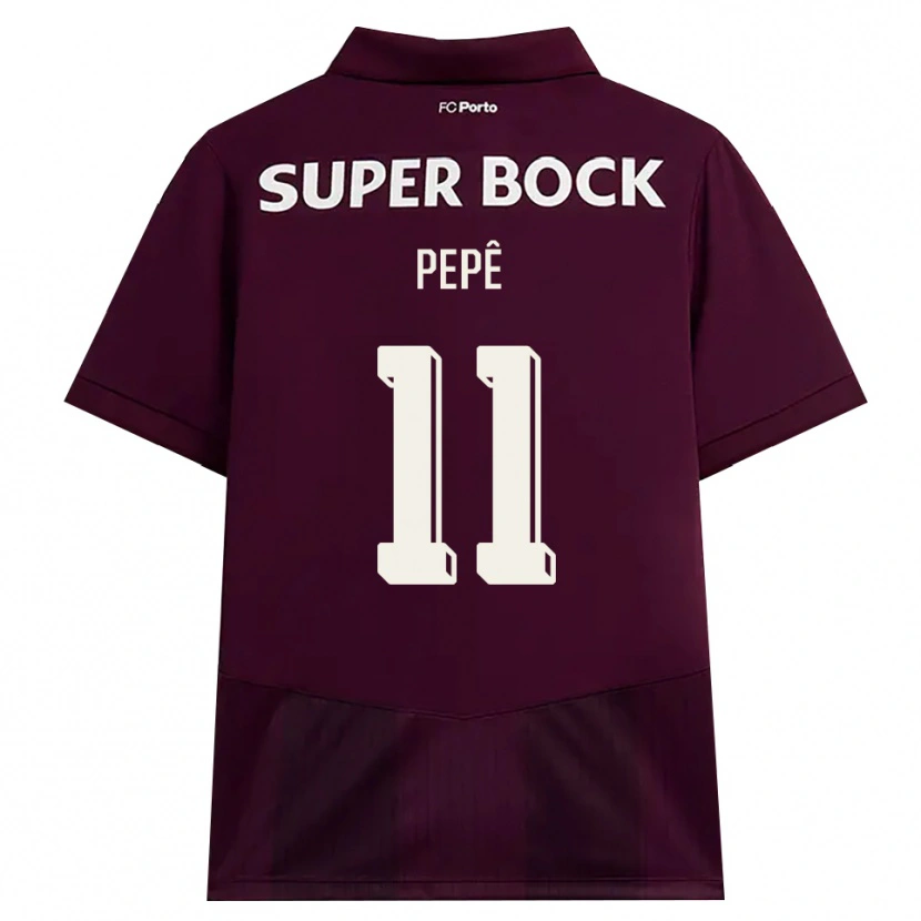 Danxen Kinderen Pepê #11 Bordeauxrood Wit Uitshirt Uittenue 2026/27 T-Shirt