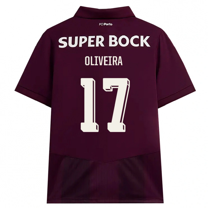 Danxen Kinderen Rodrigo Oliveira #17 Bordeauxrood Wit Uitshirt Uittenue 2026/27 T-Shirt