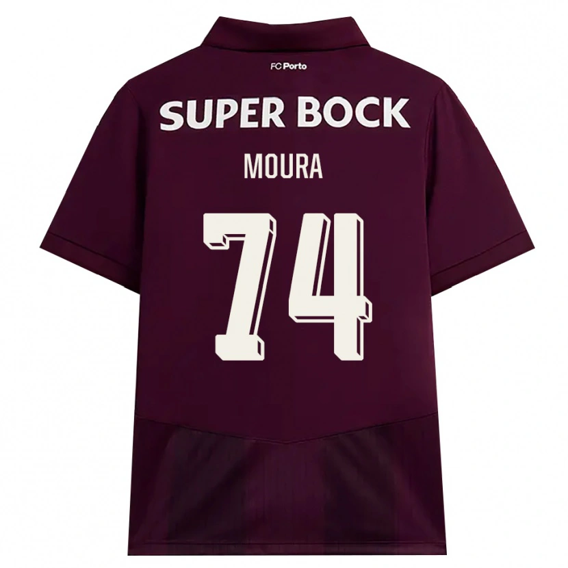 Danxen Kinderen Francisco Moura #74 Bordeauxrood Wit Uitshirt Uittenue 2026/27 T-Shirt