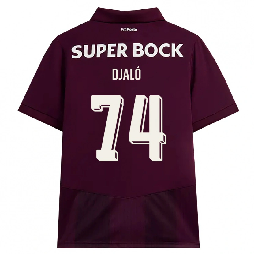 Danxen Kinderen Ussumane Djaló #74 Bordeauxrood Wit Uitshirt Uittenue 2026/27 T-Shirt