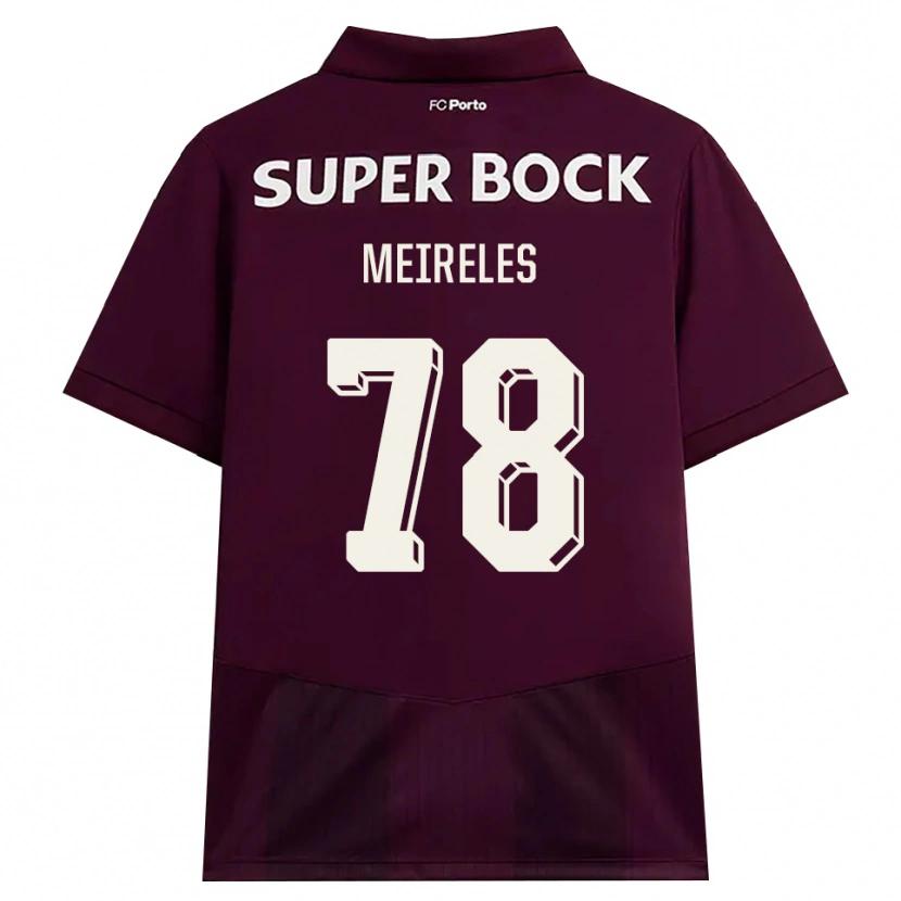 Danxen Kinderen Jorge Meireles #78 Bordeauxrood Wit Uitshirt Uittenue 2026/27 T-Shirt