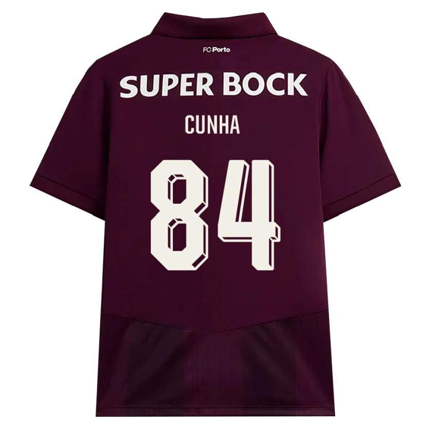 Danxen Kinderen Martim Cunha #84 Bordeauxrood Wit Uitshirt Uittenue 2026/27 T-Shirt