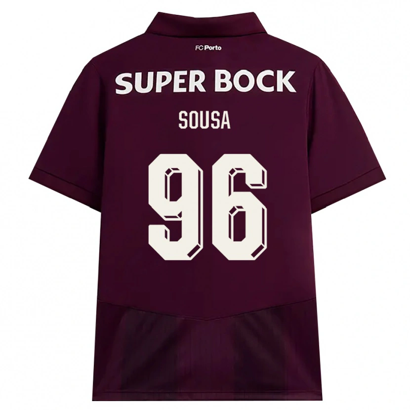 Danxen Kinderen Filipe Sousa #96 Bordeauxrood Wit Uitshirt Uittenue 2026/27 T-Shirt