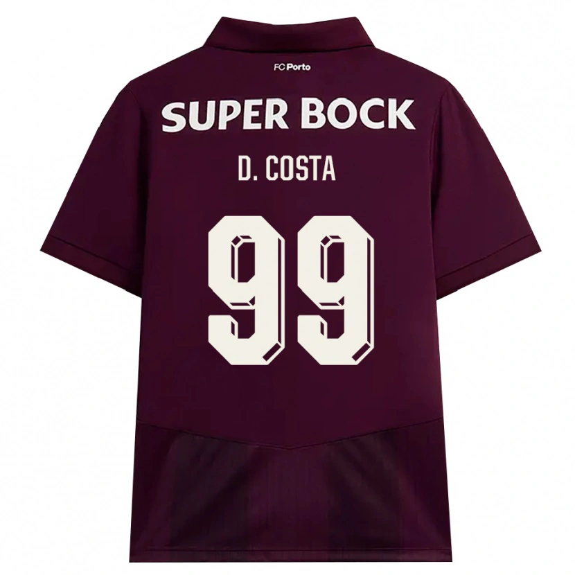 Danxen Kinderen Diogo Costa #99 Bordeauxrood Wit Uitshirt Uittenue 2026/27 T-Shirt