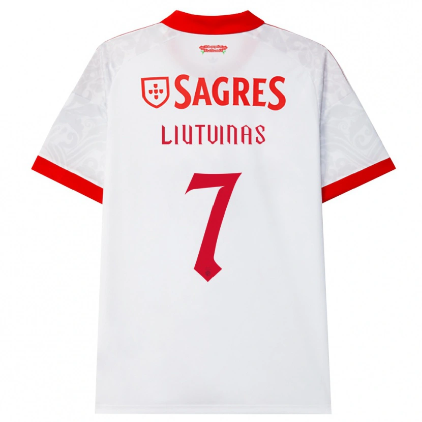 Danxen Kinderen Kristupas Liutvinas #7 Wit Rood Geel Uitshirt Uittenue 2026/27 T-Shirt
