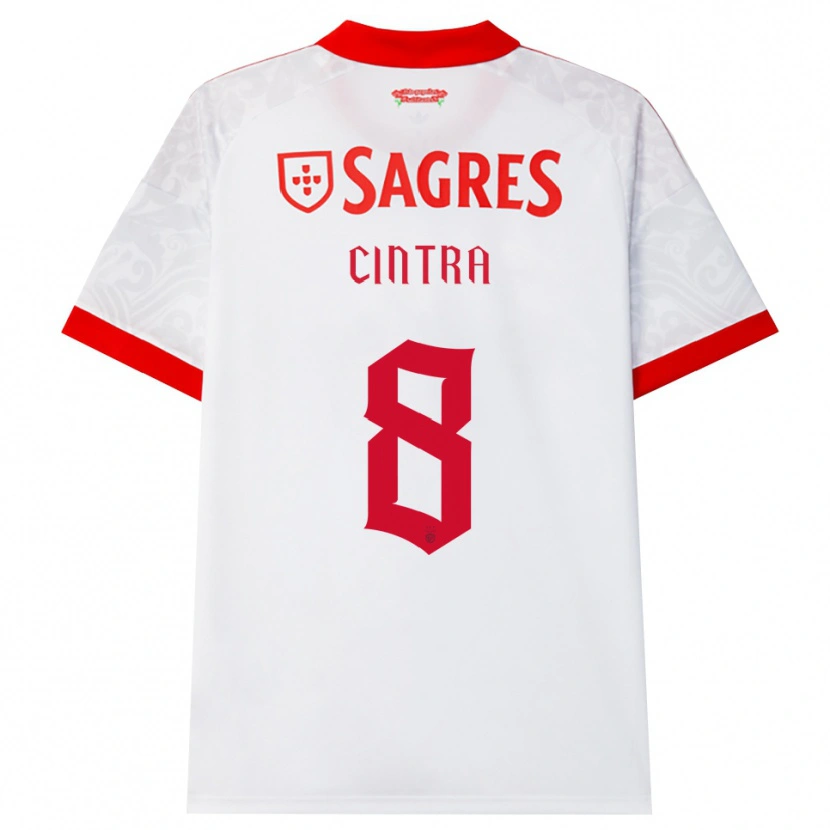 Danxen Kinderen Marta Cintra #8 Wit Rood Geel Uitshirt Uittenue 2026/27 T-Shirt
