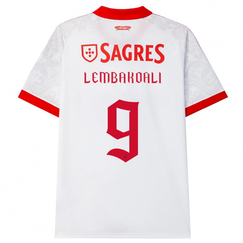 Danxen Kinderen Alan Lembakoali #9 Wit Rood Geel Uitshirt Uittenue 2026/27 T-Shirt