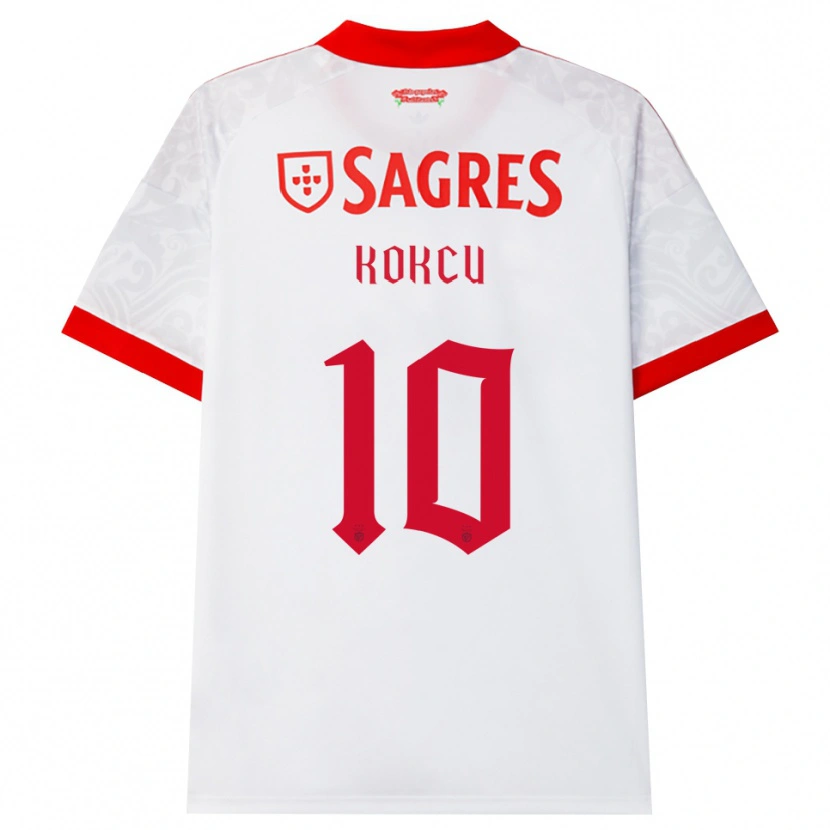 Danxen Kinderen Orkun Kokcu #10 Wit Rood Geel Uitshirt Uittenue 2026/27 T-Shirt
