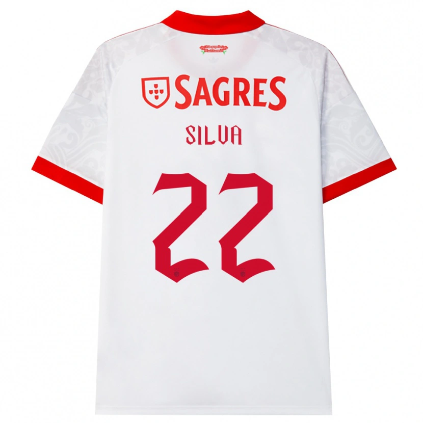 Danxen Kinderen Amelia Silva #22 Wit Rood Geel Uitshirt Uittenue 2026/27 T-Shirt