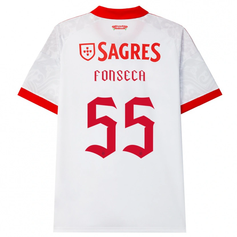 Danxen Kinderen João Fonseca #55 Wit Rood Geel Uitshirt Uittenue 2026/27 T-Shirt