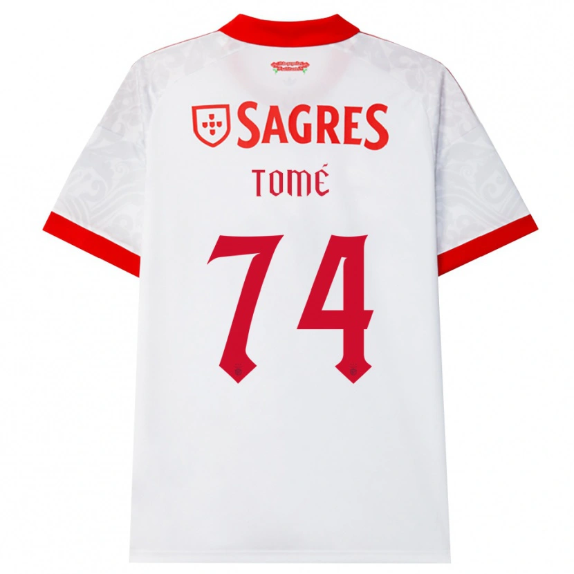 Danxen Kinderen Olivio Tomé #74 Wit Rood Geel Uitshirt Uittenue 2026/27 T-Shirt