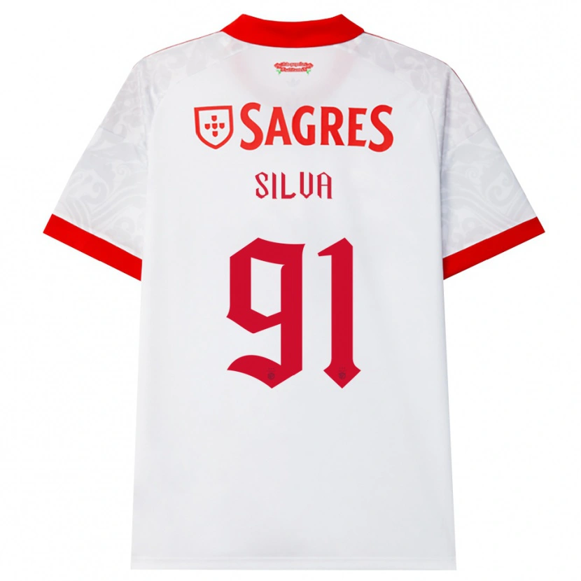 Danxen Kinderen Francisco Silva #91 Wit Rood Geel Uitshirt Uittenue 2026/27 T-Shirt