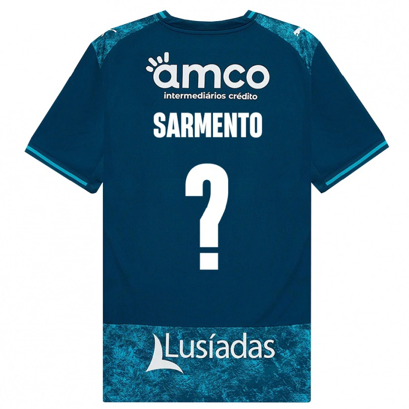 Danxen Kinderen Bernardo Sarmento #0 Donkerleigrijs Mediumturquoise Uitshirt Uittenue 2026/27 T-Shirt