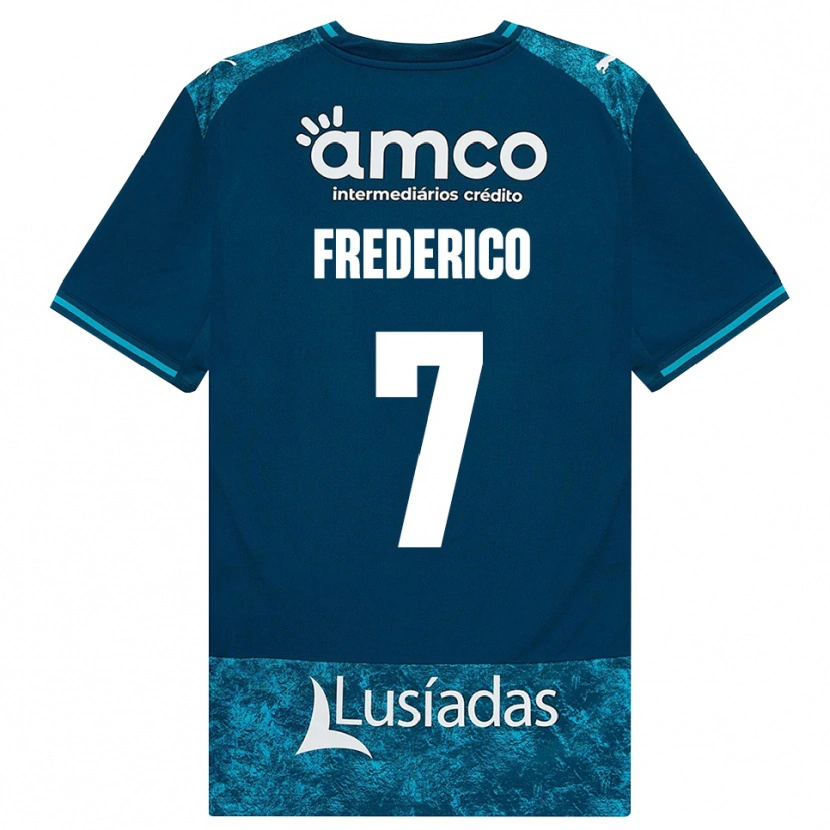 Danxen Kinderen Frederico Silva #7 Donkerleigrijs Mediumturquoise Uitshirt Uittenue 2026/27 T-Shirt