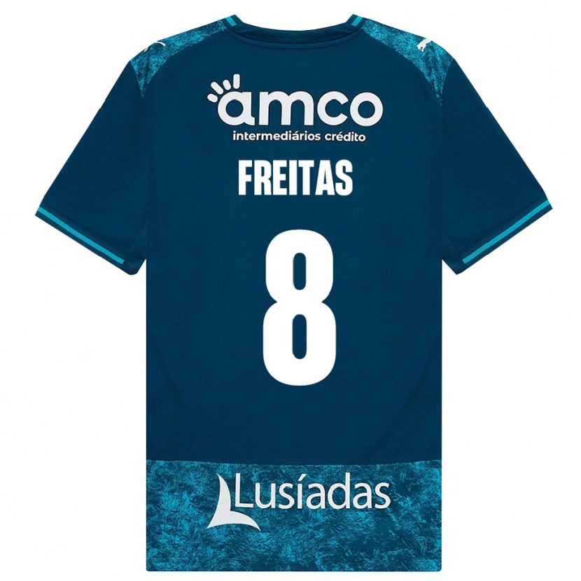 Danxen Kinderen Mylena Freitas #8 Donkerleigrijs Mediumturquoise Uitshirt Uittenue 2026/27 T-Shirt
