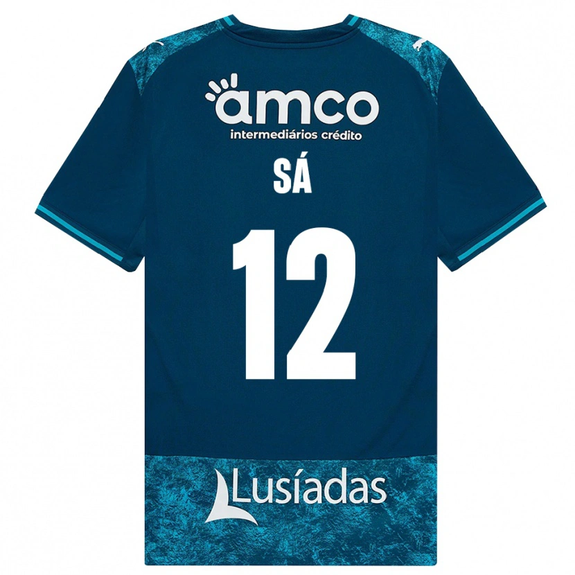 Danxen Kinderen Tiago Sá #12 Donkerleigrijs Mediumturquoise Uitshirt Uittenue 2026/27 T-Shirt
