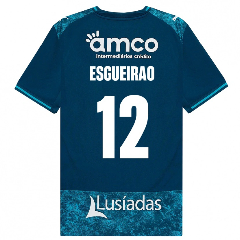 Danxen Kinderen Íris Esgueirão #12 Donkerleigrijs Mediumturquoise Uitshirt Uittenue 2026/27 T-Shirt