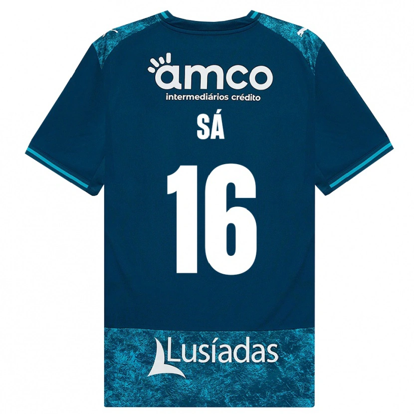Danxen Kinderen Alex Sá #16 Donkerleigrijs Mediumturquoise Uitshirt Uittenue 2026/27 T-Shirt