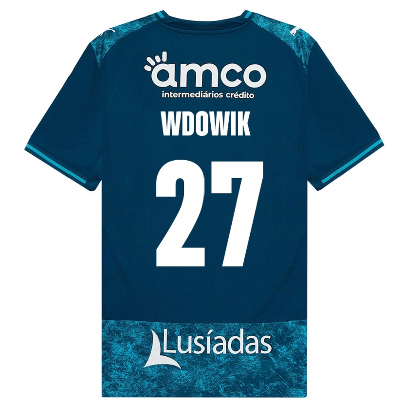 Danxen Kinderen Bartlomiej Wdowik #27 Donkerleigrijs Mediumturquoise Uitshirt Uittenue 2026/27 T-Shirt