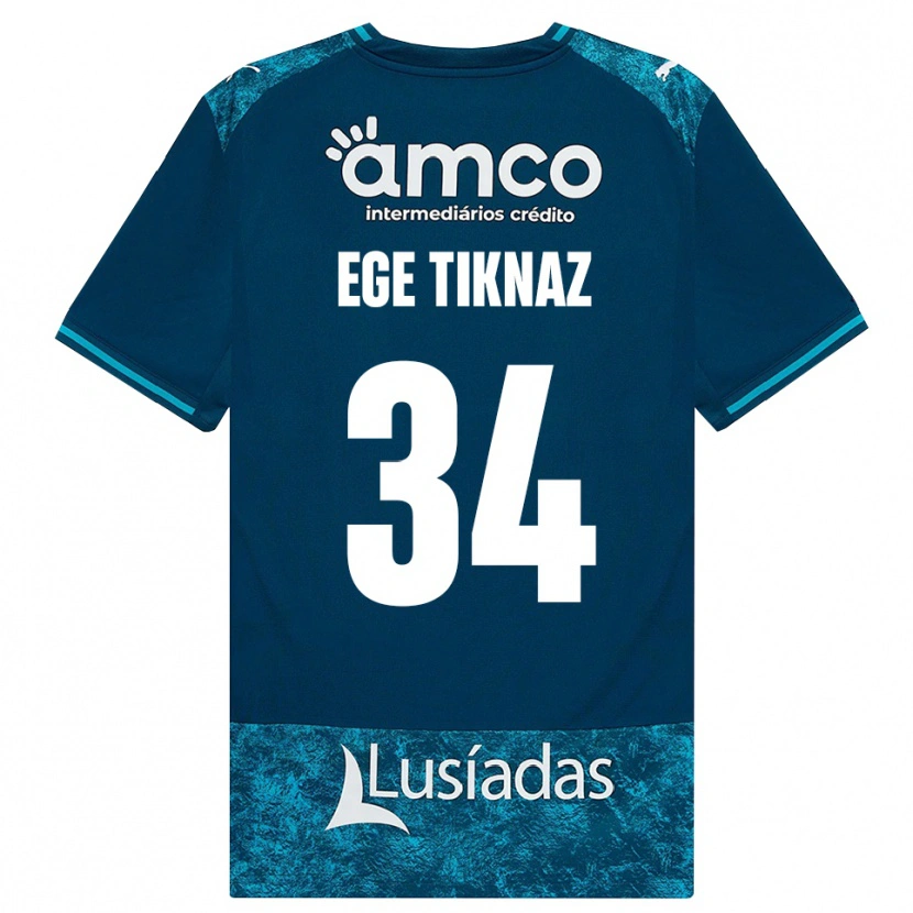 Danxen Kinderen Demir Ege Tıknaz #34 Donkerleigrijs Mediumturquoise Uitshirt Uittenue 2026/27 T-Shirt