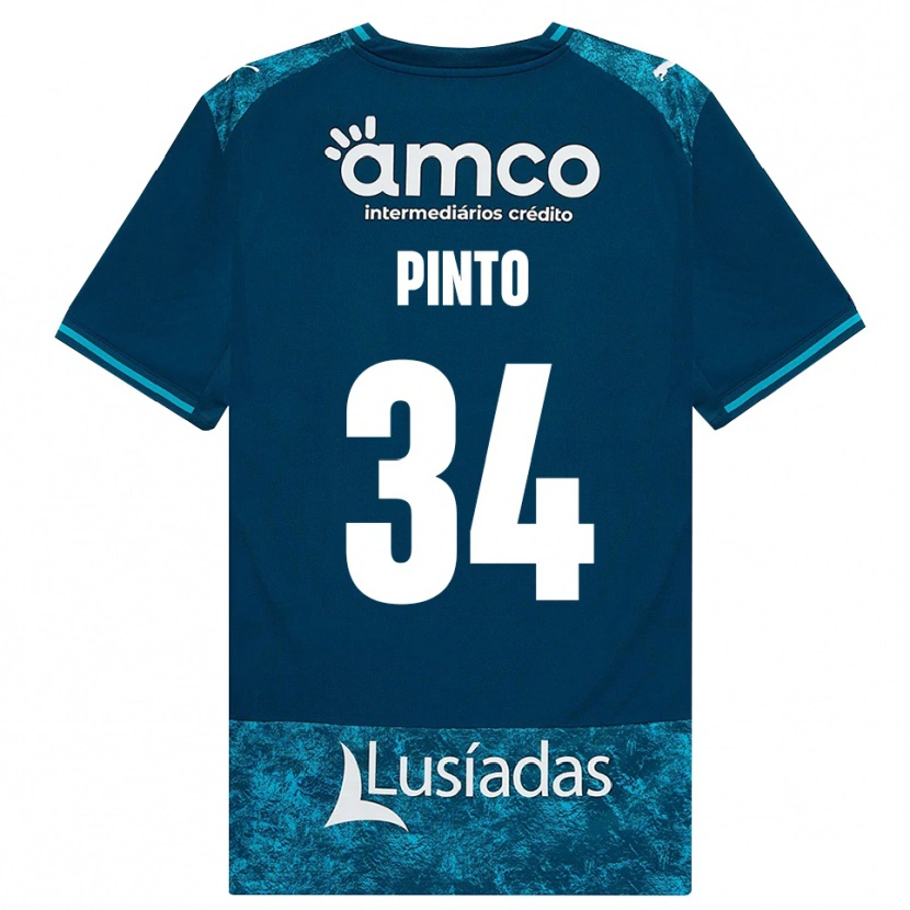 Danxen Kinderen Ana Pinto #34 Donkerleigrijs Mediumturquoise Uitshirt Uittenue 2026/27 T-Shirt