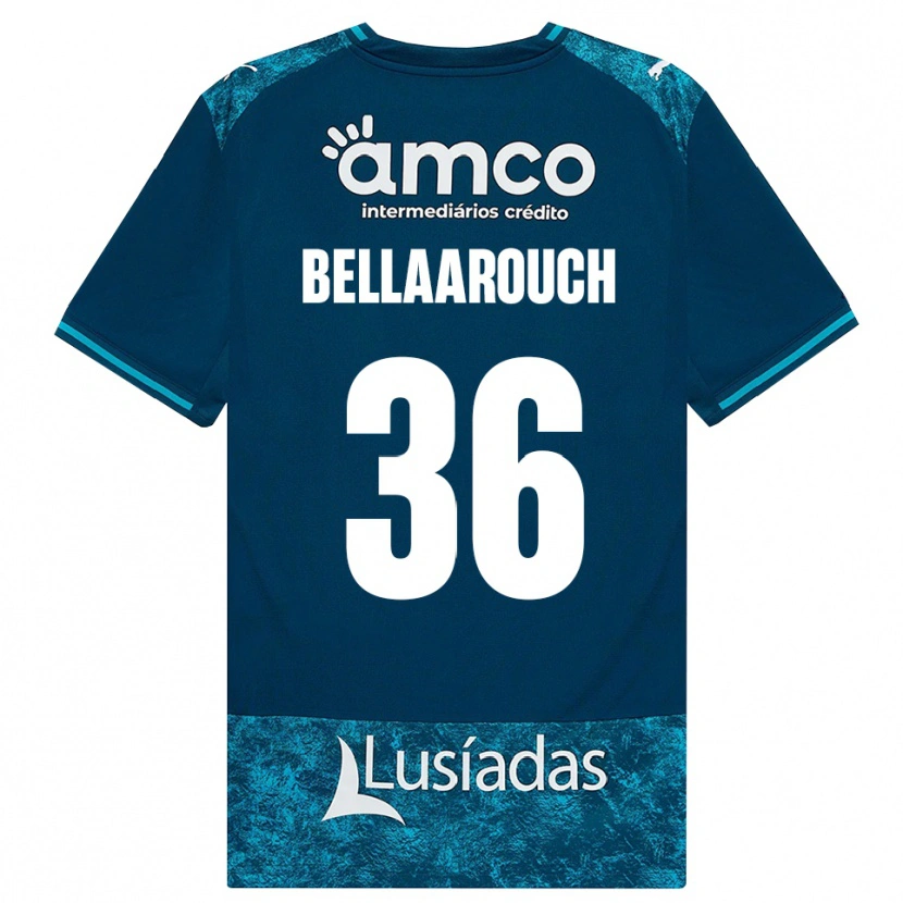 Danxen Kinderen Alaa Bellaarouch #36 Donkerleigrijs Mediumturquoise Uitshirt Uittenue 2026/27 T-Shirt