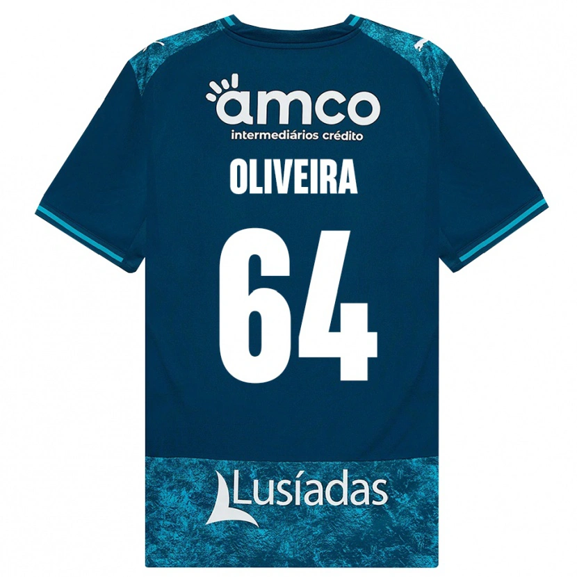 Danxen Kinderen Lucas Oliveira #64 Donkerleigrijs Mediumturquoise Uitshirt Uittenue 2026/27 T-Shirt