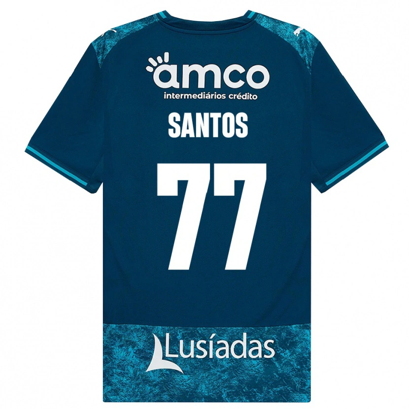 Danxen Kinderen Edu Santos #77 Donkerleigrijs Mediumturquoise Uitshirt Uittenue 2026/27 T-Shirt