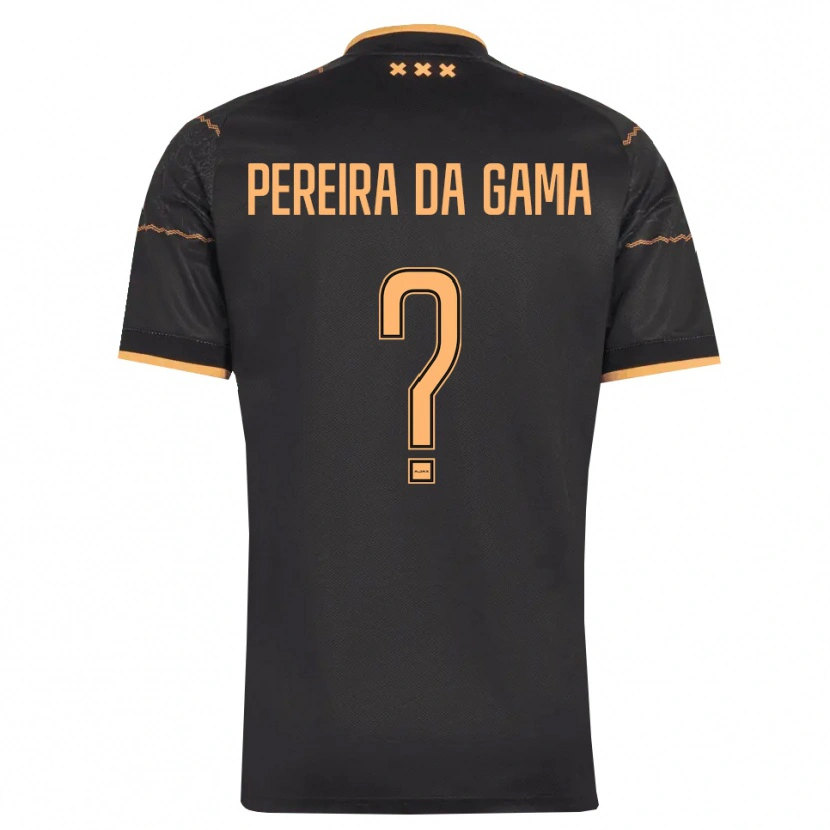 Danxen Kinderen Haniel Pereira Da Gama #0 Zwart Oranje Uitshirt Uittenue 2026/27 T-Shirt