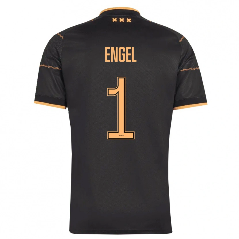 Danxen Kinderen Mark Engel #1 Zwart Oranje Uitshirt Uittenue 2026/27 T-Shirt