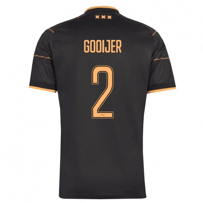 Danxen Kinderen Tristan Gooijer #2 Zwart Oranje Uitshirt Uittenue 2026/27 T-Shirt