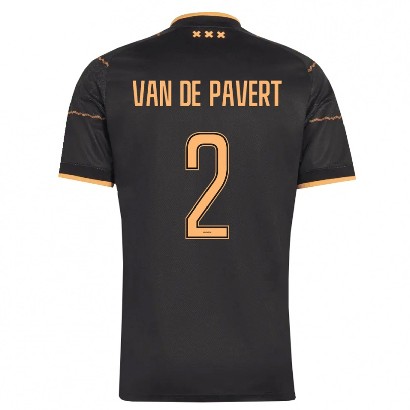 Danxen Kinderen Ryan Van De Pavert #2 Zwart Oranje Uitshirt Uittenue 2026/27 T-Shirt