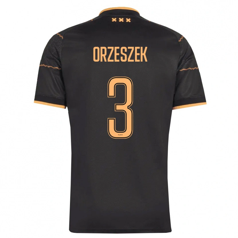 Danxen Kinderen Zane Orzeszek #3 Zwart Oranje Uitshirt Uittenue 2026/27 T-Shirt
