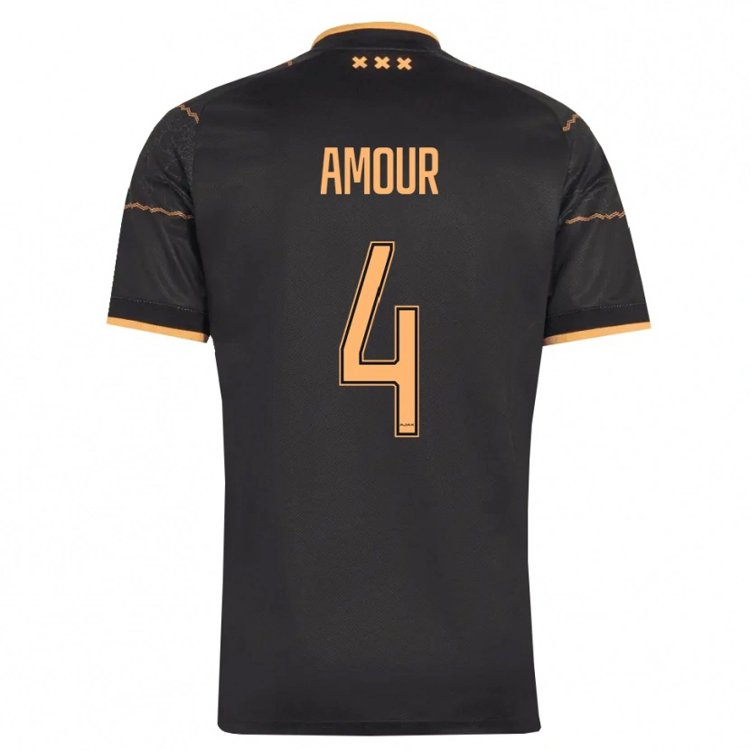 Danxen Kinderen Jahyendrow Amour #4 Zwart Oranje Uitshirt Uittenue 2026/27 T-Shirt