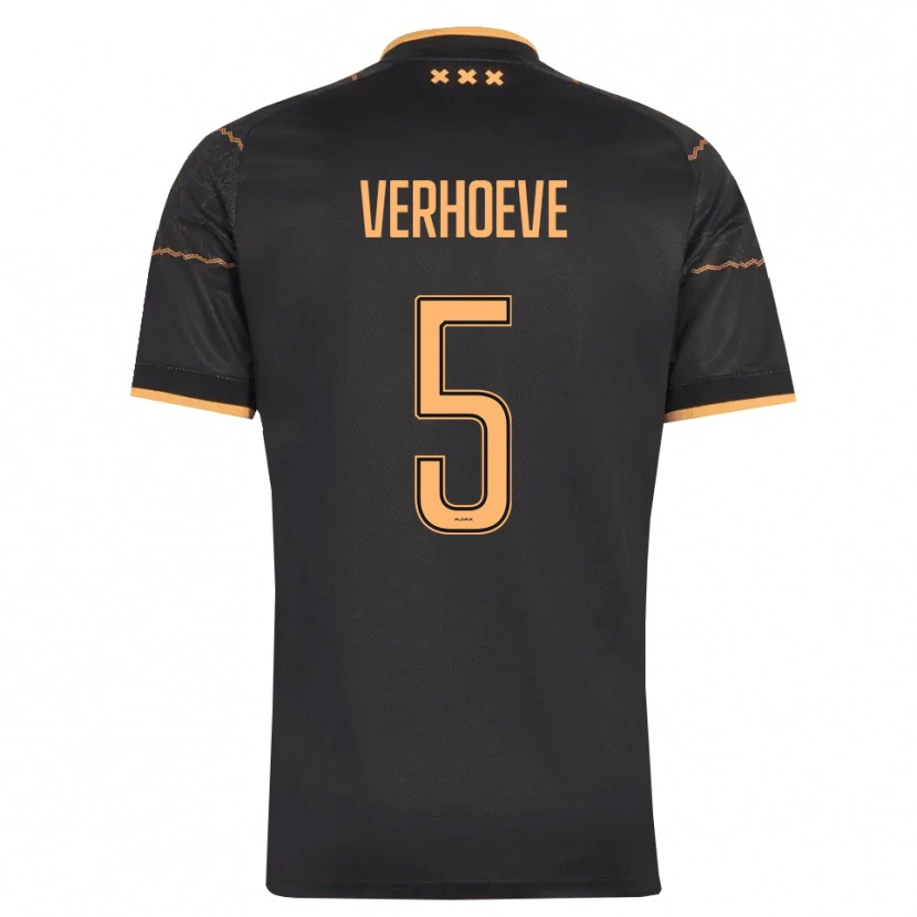 Danxen Kinderen Soraya Verhoeve #5 Zwart Oranje Uitshirt Uittenue 2026/27 T-Shirt