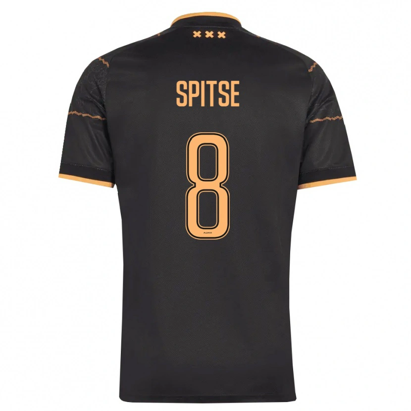 Danxen Kinderen Sherida Spitse #8 Zwart Oranje Uitshirt Uittenue 2026/27 T-Shirt