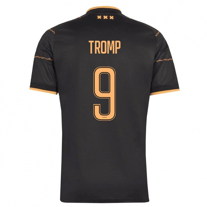 Danxen Kinderen Nikita Tromp #9 Zwart Oranje Uitshirt Uittenue 2026/27 T-Shirt