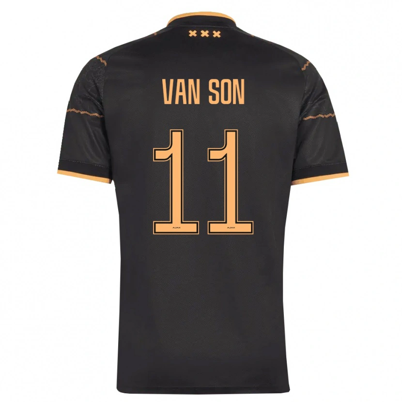 Danxen Kinderen Daniël Van Son #11 Zwart Oranje Uitshirt Uittenue 2026/27 T-Shirt