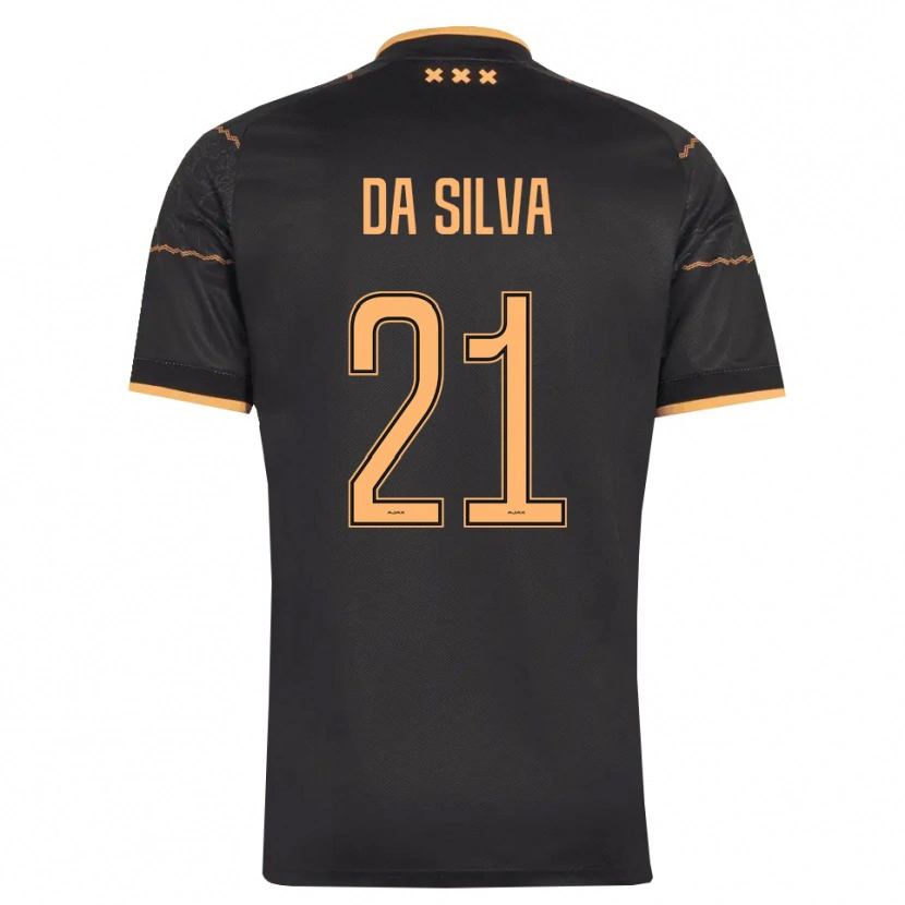 Danxen Kinderen Paulo Da Silva #21 Zwart Oranje Uitshirt Uittenue 2026/27 T-Shirt