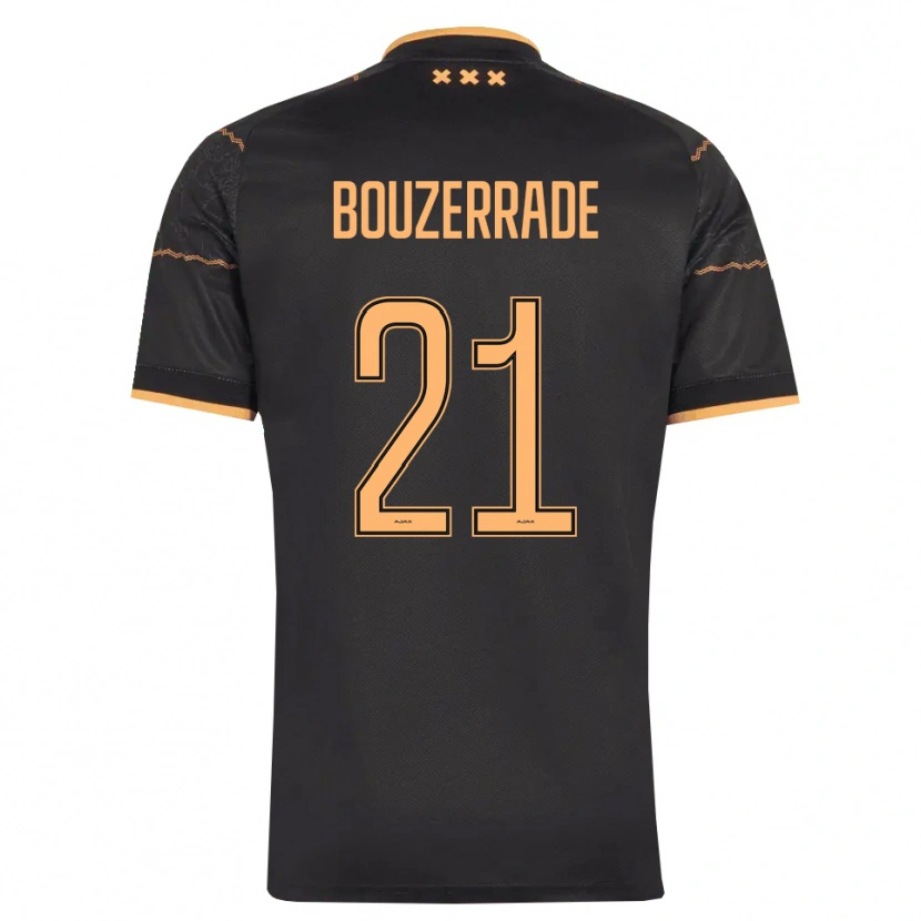 Danxen Kinderen Zaina Bouzerrade #21 Zwart Oranje Uitshirt Uittenue 2026/27 T-Shirt