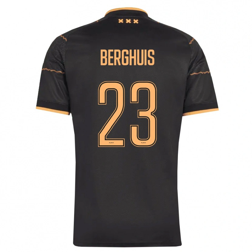 Danxen Kinderen Steven Berghuis #23 Zwart Oranje Uitshirt Uittenue 2026/27 T-Shirt