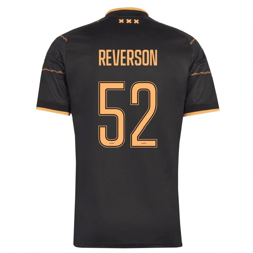 Danxen Kinderen Paul Reverson #52 Zwart Oranje Uitshirt Uittenue 2026/27 T-Shirt
