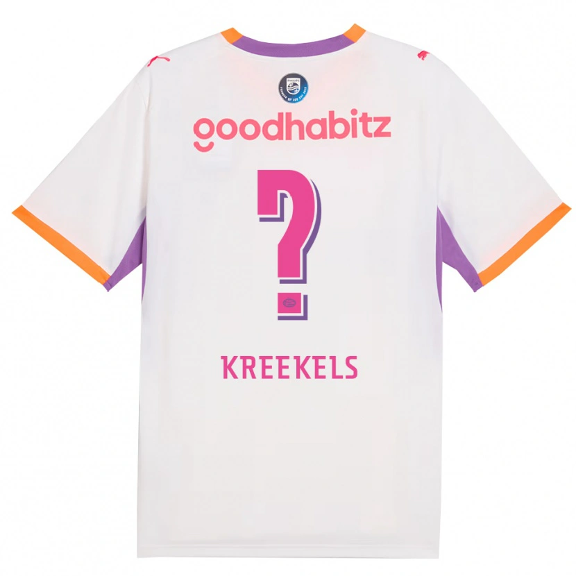 Danxen Kinderen Mees Kreekels #0 Wit Paars Oranje Uitshirt Uittenue 2026/27 T-Shirt