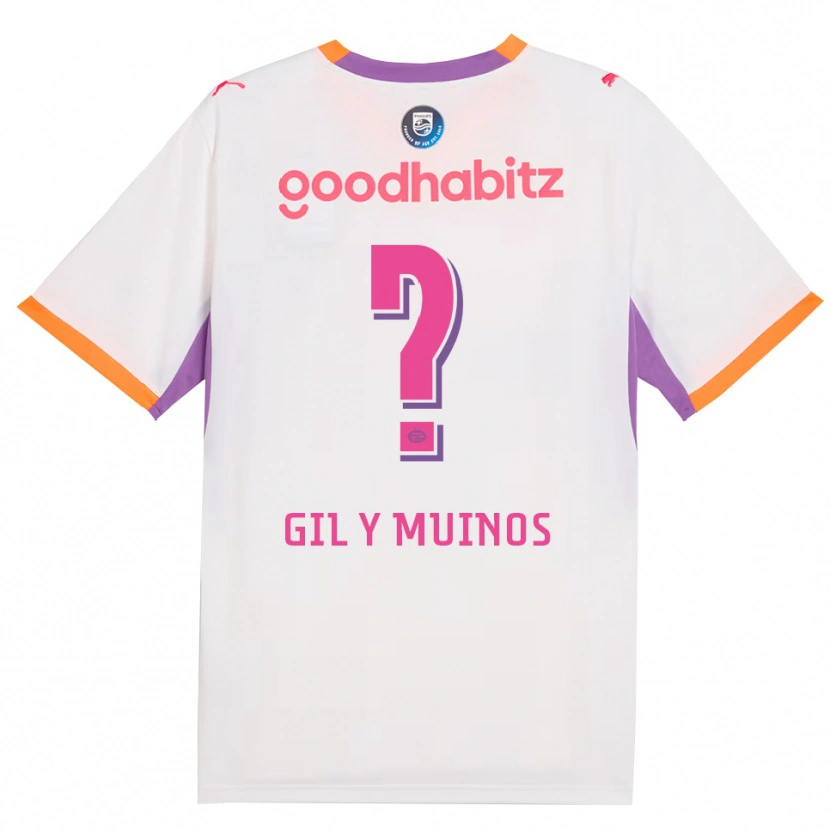 Danxen Kinderen Yael Gil Y Muinos #0 Wit Paars Oranje Uitshirt Uittenue 2026/27 T-Shirt