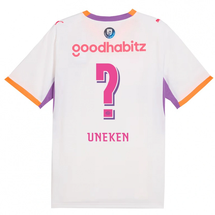 Danxen Kinderen Jesper Uneken #0 Wit Paars Oranje Uitshirt Uittenue 2026/27 T-Shirt