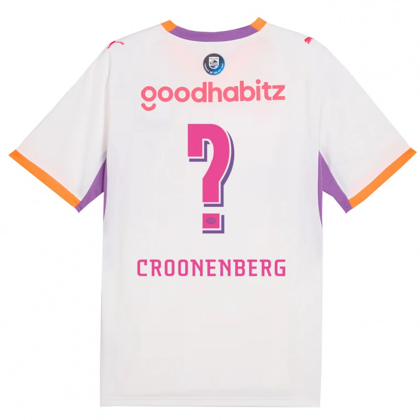 Danxen Kinderen Luca Croonenberg #0 Wit Paars Oranje Uitshirt Uittenue 2026/27 T-Shirt