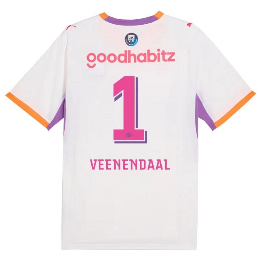 Danxen Kinderen Sari Van Veenendaal #1 Wit Paars Oranje Uitshirt Uittenue 2026/27 T-Shirt
