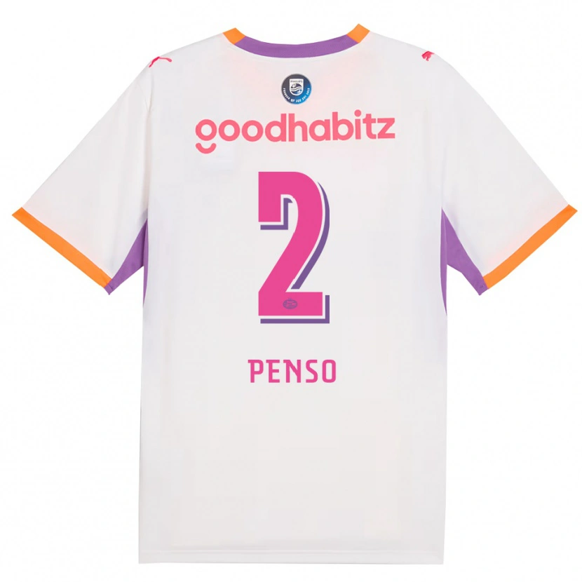 Danxen Kinderen Kyano Penso #2 Wit Paars Oranje Uitshirt Uittenue 2026/27 T-Shirt